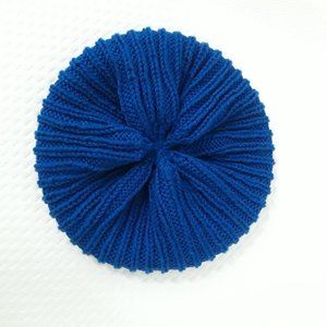 Blue knit hat